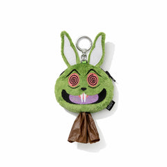 Trippy Rabbit Stuffed Coin Wallet Green – Poop Bag Edition