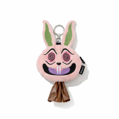 Trippy Rabbit Stuffed Coin Wallet Pink – Poop Bag Edition
