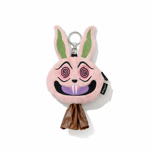 Trippy Rabbit Stuffed Coin Wallet Pink – Poop Bag Edition
