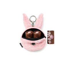 Trippy Rabbit Stuffed Coin Wallet Pink – Poop Bag Edition