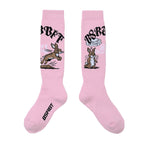 Overthinking Snowboard Socks Pink
