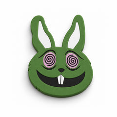 Smile Trippy Rabbit Face Stomp Pad Green