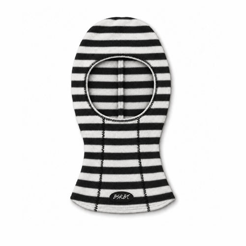 Essential Stitch Narrow Stripe Knit Balaclava Black