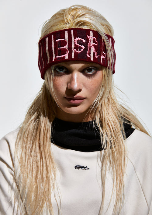 Bsrbt Vertical Stripe Headband Burgundy