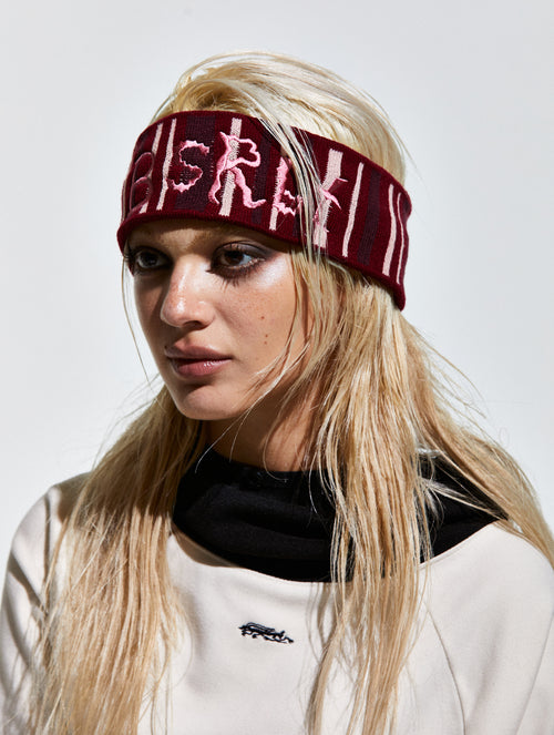 Bsrbt Vertical Stripe Headband Burgundy