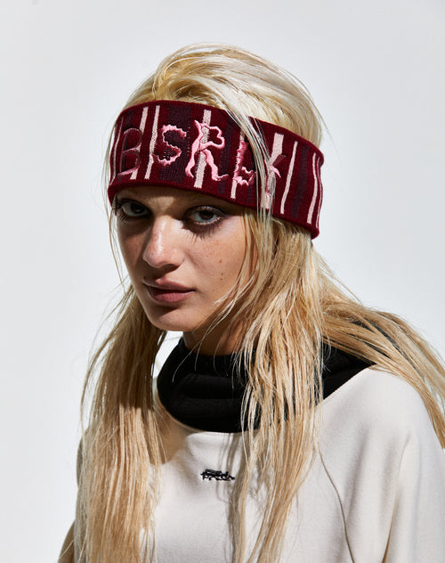 Bsrbt Vertical Stripe Headband Burgundy