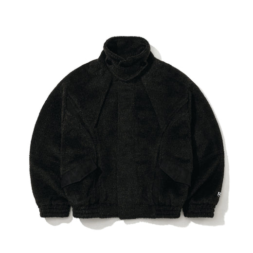 DSXBS Cropped Contrast Wool Bomber Jacket Brown Black