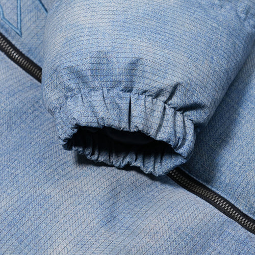 Bsr Applique Irregular Quilted Hood Puffer Jacket Sky