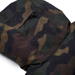 Bsr Applique Irregular Quilted Hood Puffer Jacket Camo