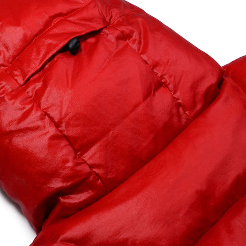 BSXRJ Utility Pocket Quilted Hood Puffer Jacket Red