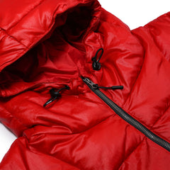 BSXRJ Utility Pocket Quilted Hood Puffer Jacket Red