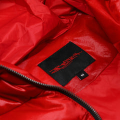 BSXRJ Utility Pocket Quilted Hood Puffer Jacket Red
