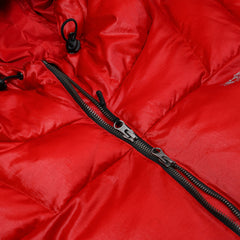 BSXRJ Utility Pocket Quilted Hood Puffer Jacket Red