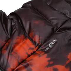 BSXRJ Utility Pocket Quilted Hood Puffer Jacket Thermochromic Red Brown / Orange