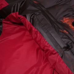 BSXRJ Utility Pocket Quilted Hood Puffer Jacket Thermochromic Red Brown / Orange