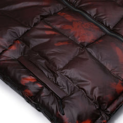 BSXRJ Utility Pocket Quilted Hood Puffer Jacket Thermochromic Red Brown / Orange