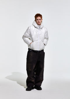 Contour Harness Hood Puffer Jacket White