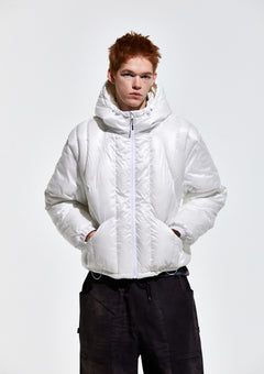 Contour Harness Hood Puffer Jacket White
