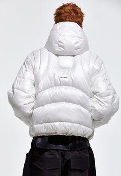 Contour Harness Hood Puffer Jacket White