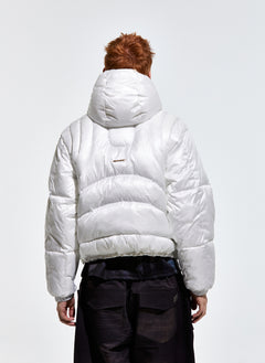 Contour Harness Hood Puffer Jacket White