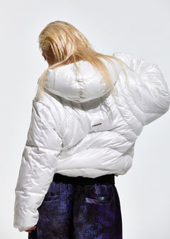 Contour Harness Hood Puffer Jacket White