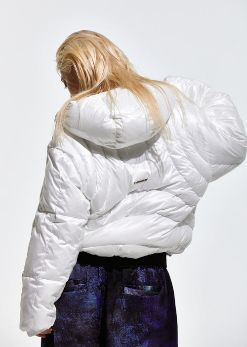 Contour Harness Hood Puffer Jacket White