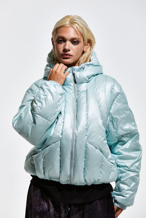 Contour Harness Hood Puffer Jacket Mint