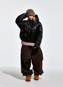 Contour Harness Hood Puffer Jacket Black