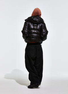 Contour Harness Hood Puffer Jacket Black