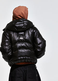 Contour Harness Hood Puffer Jacket Black