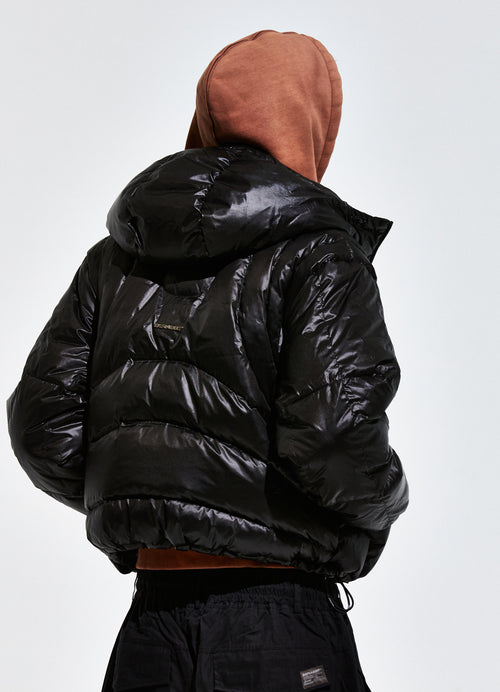 Contour Harness Hood Puffer Jacket Black