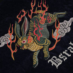 Oriental Dragon Rabbit Suka Jacket Dark Navy