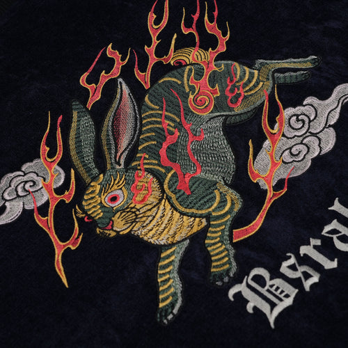 Oriental Dragon Rabbit Suka Jacket Dark Navy