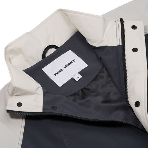 Arched Color-Block Nylon Jacket Navy / Cream