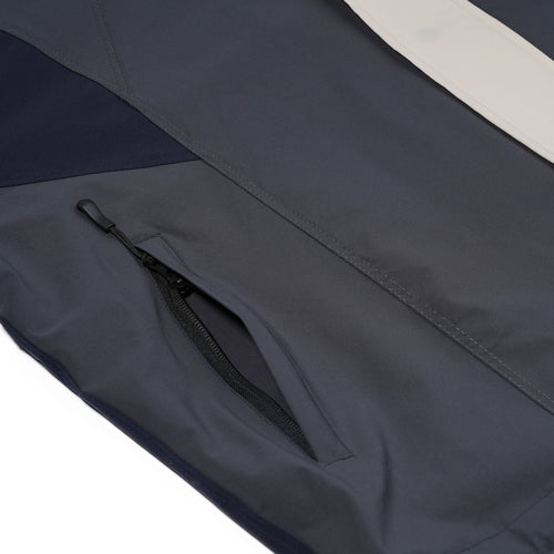 Arched Color-Block Nylon Jacket Navy / Cream