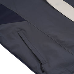 Arched Color-Block Nylon Jacket Navy / Cream