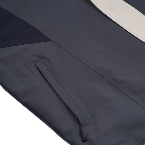 Arched Color-Block Nylon Jacket Navy / Cream