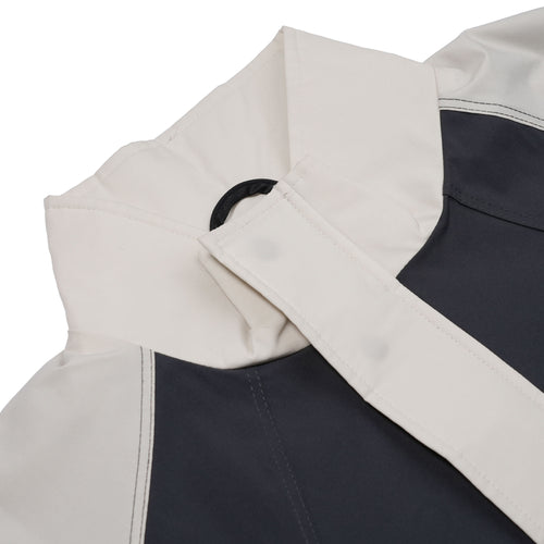 Arched Color-Block Nylon Jacket Navy / Cream