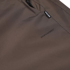 Side Darted Super Wide Jogger Pants Khaki Brown