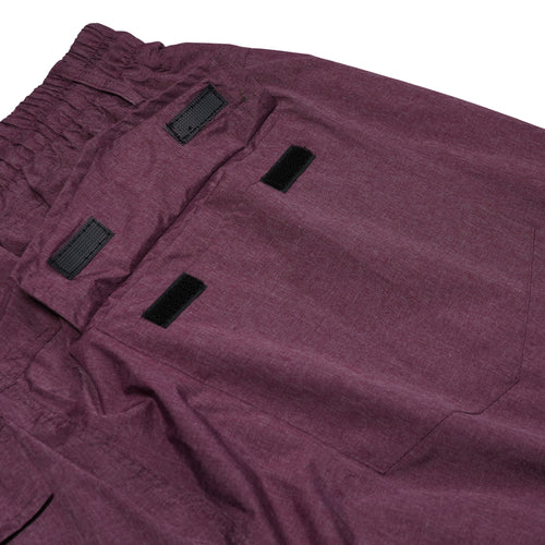 Dot Logo Printed Super Wide Ventilation Pants Melange Burgundy
