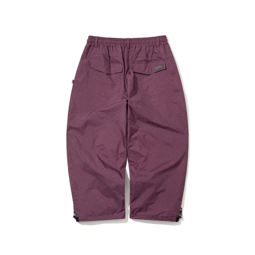 Dot Logo Printed Super Wide Ventilation Pants Melange Burgundy