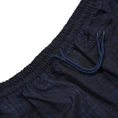 Python Check Super Wide Jogger Pants Dark Blue