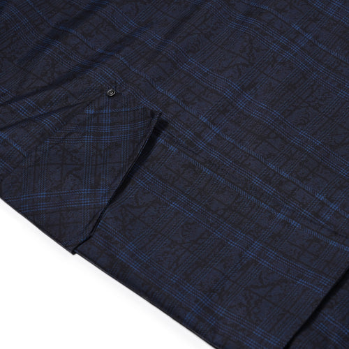 Python Check Super Wide Jogger Pants Dark Blue