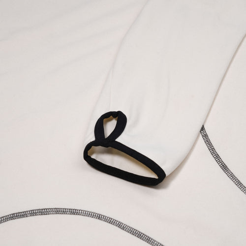 Snap Balaclava Hoodie Long Sleeve Cream