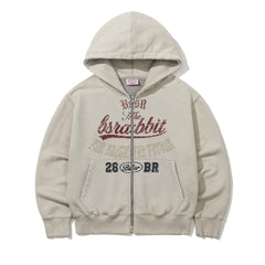Brighter Future Zip-Up Hoodie Light Grey