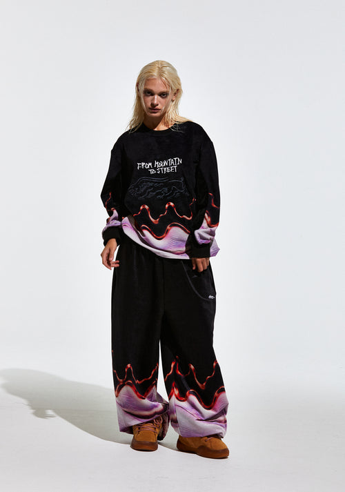 Freedom Culture Pants Black / Lavender