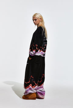 Freedom Culture Pants Black / Lavender