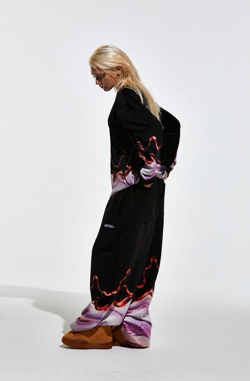 Freedom Culture Pants Black / Lavender