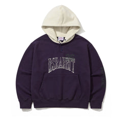 26 Logo Button Hoodie Purple