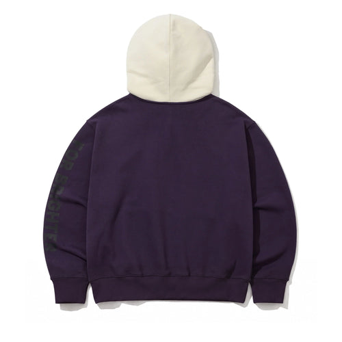 26 Logo Button Hoodie Purple